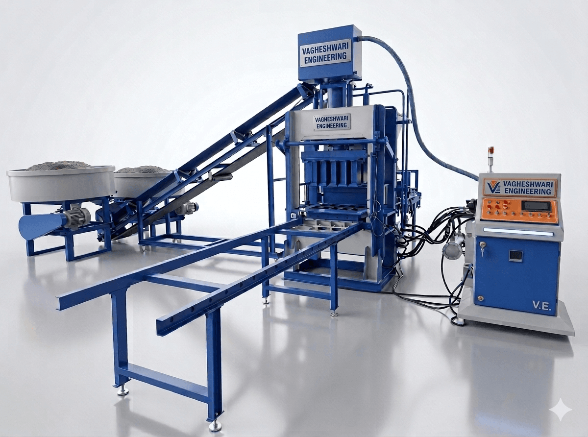 Fully Automatic Fly Ash Brick & Block Machine - High-capacity automatic machine for fly ash bricks, solid blocks, and paver blocks with multiple KVT options.